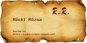 Röckl Rózsa névjegykártya