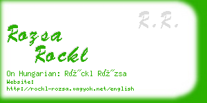 rozsa rockl business card
